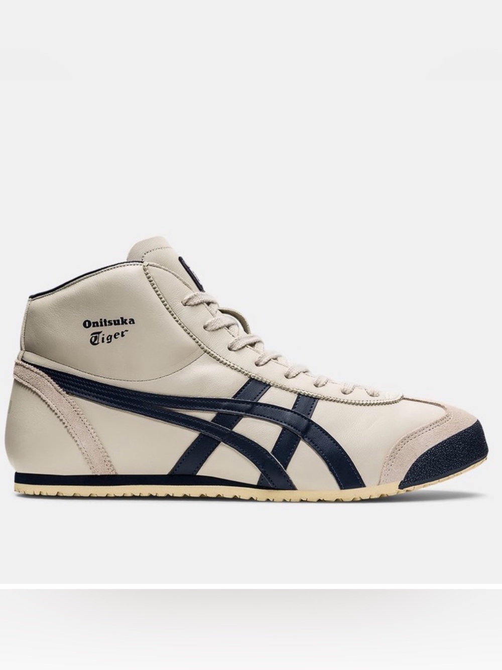Onitsuka Tiger by Asics Cream & Navy High-Top Sneaker